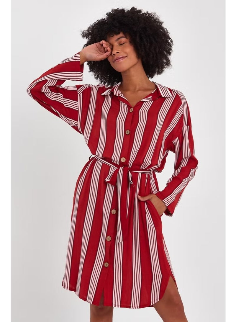 Alexander Gardi Belted Shirt Collar Dress B19-140312 - Image 4
